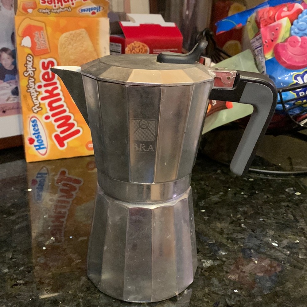 Italian coffee maker stainless vintage